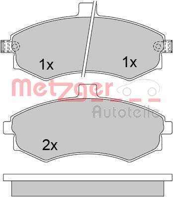 METZGER 1170506 Bremsbelagsatz, Scheibenbremse