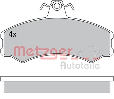 METZGER 1170512 Bremsbelagsatz, Scheibenbremse
