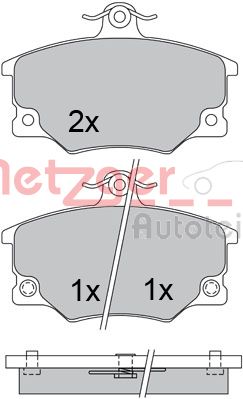 METZGER 1170513 GREENPARTS Bremsbelagsatz, Scheibenbremse