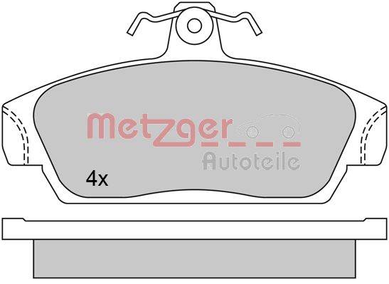 METZGER 1170514 Bremsbelagsatz, Scheibenbremse
