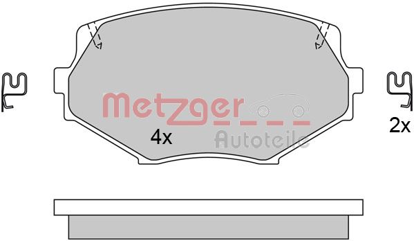 METZGER 1170515 Bremsbelagsatz, Scheibenbremse