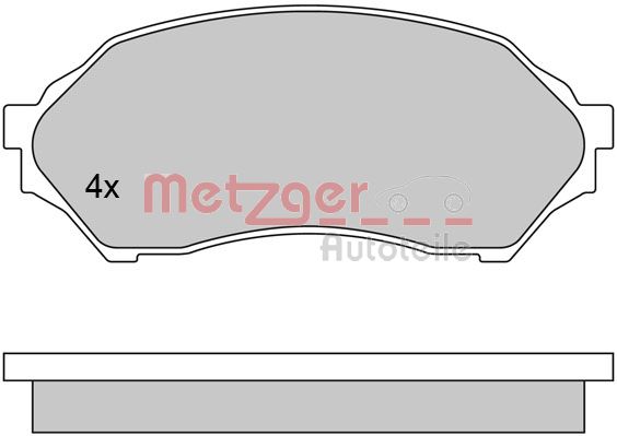 METZGER 1170518 Bremsbelagsatz, Scheibenbremse