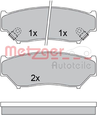 METZGER 1170528 Bremsbelagsatz, Scheibenbremse