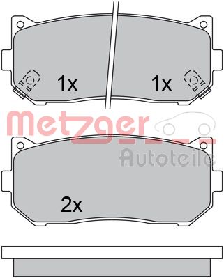 METZGER 1170533 Bremsbelagsatz, Scheibenbremse