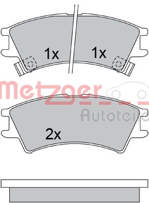 METZGER 1170535 Bremsbelagsatz, Scheibenbremse