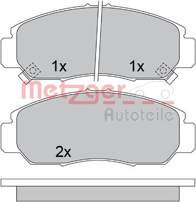METZGER 1170536 GREENPARTS Bremsbelagsatz, Scheibenbremse