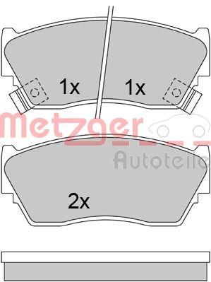 METZGER 1170547 Bremsbelagsatz, Scheibenbremse