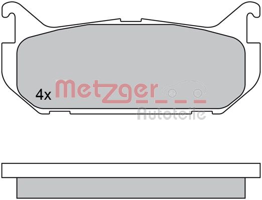 METZGER 1170549 Bremsbelagsatz, Scheibenbremse