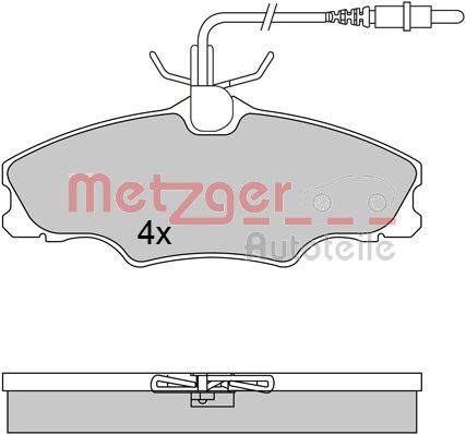 METZGER 1170552 Bremsbelagsatz, Scheibenbremse