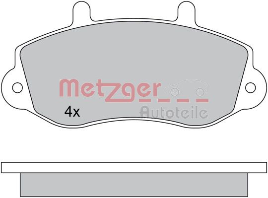 METZGER 1170553 Bremsbelagsatz, Scheibenbremse