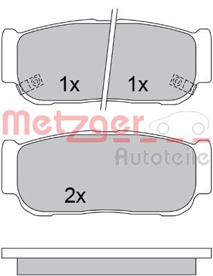 METZGER 1170557 Bremsbelagsatz, Scheibenbremse