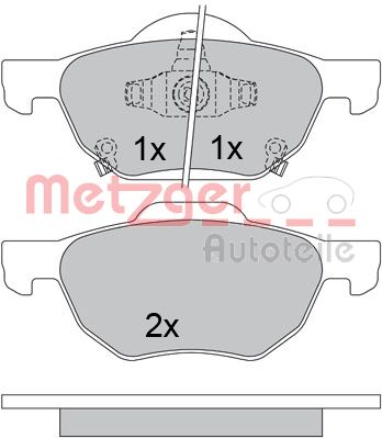 METZGER 1170558 Bremsbelagsatz, Scheibenbremse