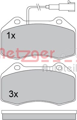 METZGER 1170559 Bremsbelagsatz, Scheibenbremse