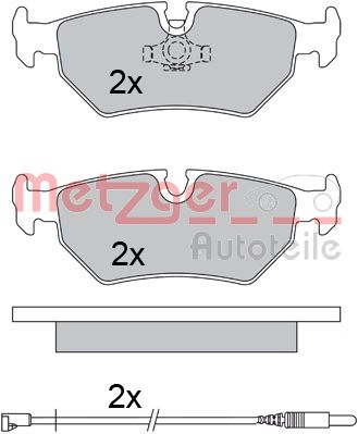 METZGER 1170572 Bremsbelagsatz, Scheibenbremse