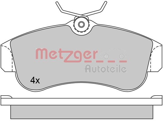 METZGER 1170574 Bremsbelagsatz, Scheibenbremse