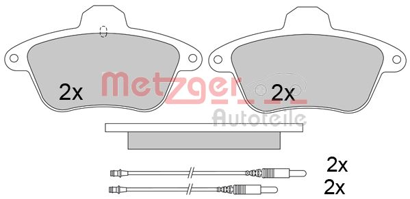 METZGER 1170575 Bremsbelagsatz, Scheibenbremse