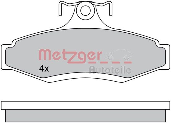METZGER 1170581 Bremsbelagsatz, Scheibenbremse