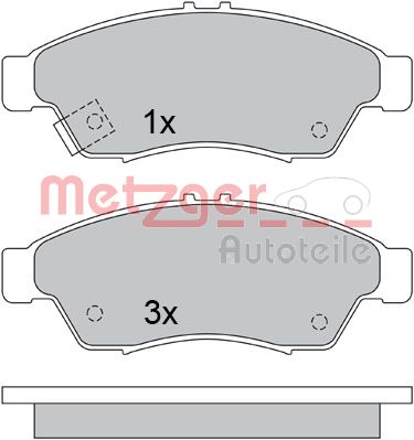 METZGER 1170584 Bremsbelagsatz, Scheibenbremse