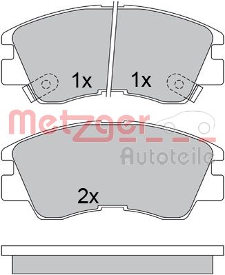 METZGER 1170600 Bremsbelagsatz, Scheibenbremse