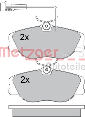 METZGER 1170602 Bremsbelagsatz, Scheibenbremse