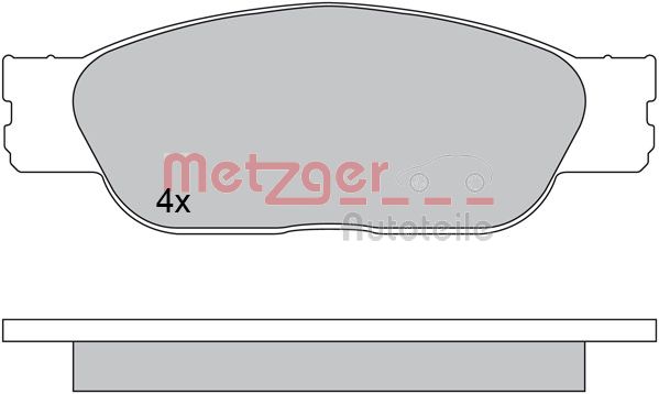 METZGER 1170610 Bremsbelagsatz, Scheibenbremse