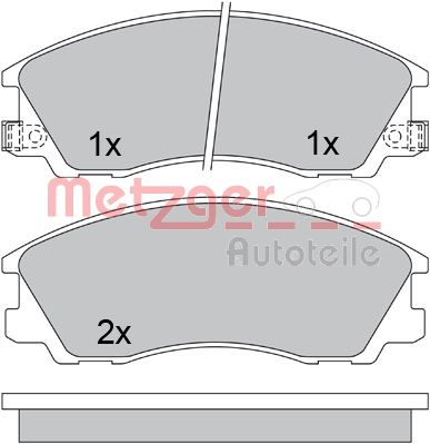 METZGER 1170611 Bremsbelagsatz, Scheibenbremse