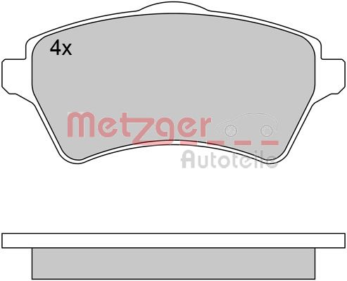 METZGER 1170612 Bremsbelagsatz, Scheibenbremse