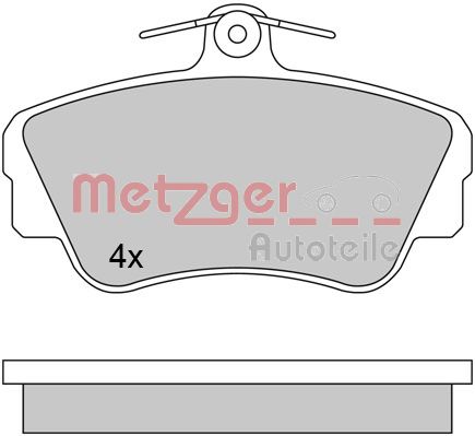 METZGER 1170627 Bremsbelagsatz, Scheibenbremse