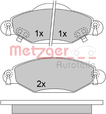 METZGER 1170632 Bremsbelagsatz, Scheibenbremse