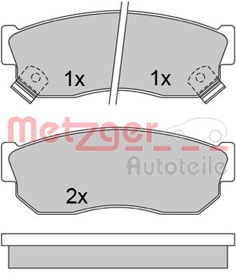 METZGER 1170641 Bremsbelagsatz, Scheibenbremse