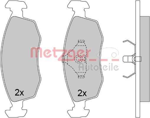 METZGER 1170642 Bremsbelagsatz, Scheibenbremse