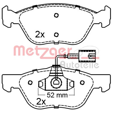 METZGER 1170647 Bremsbelagsatz, Scheibenbremse