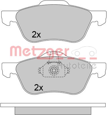 METZGER 1170650 Bremsbelagsatz, Scheibenbremse