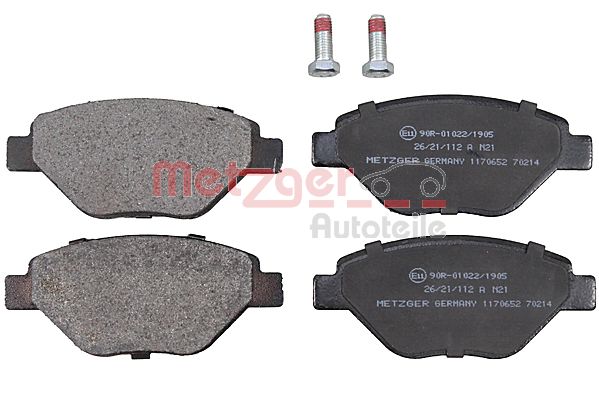 METZGER 1170652 Bremsbelagsatz, Scheibenbremse