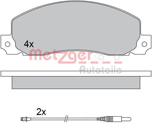 METZGER 1170659 Bremsbelagsatz, Scheibenbremse