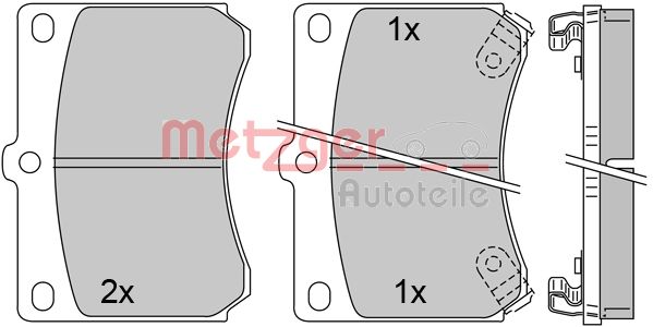 METZGER 1170661 Bremsbelagsatz, Scheibenbremse