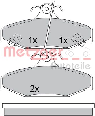 METZGER 1170662 Bremsbelagsatz, Scheibenbremse
