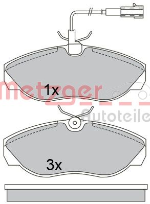 METZGER 1170665 Bremsbelagsatz, Scheibenbremse