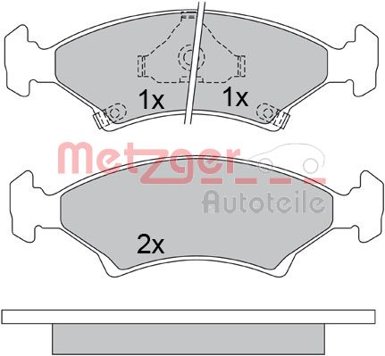 METZGER 1170666 Bremsbelagsatz, Scheibenbremse
