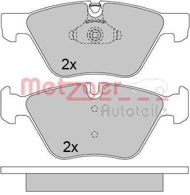 METZGER 1170684 Bremsbelagsatz, Scheibenbremse