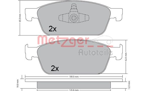 METZGER 1170689 GREENPARTS Bremsbelagsatz, Scheibenbremse