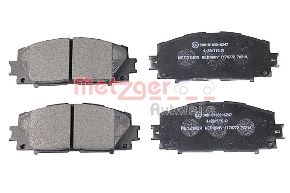 METZGER 1170772 Bremsbelagsatz, Scheibenbremse