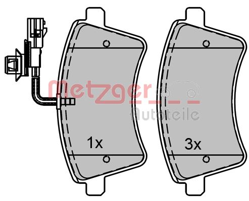 METZGER 1170776 GREENPARTS Bremsbelagsatz, Scheibenbremse