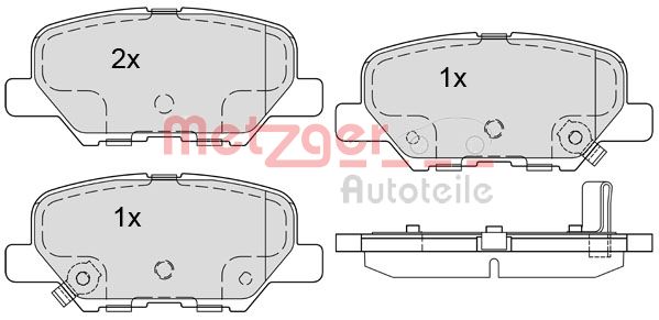 METZGER 1170790 GREENPARTS Bremsbelagsatz, Scheibenbremse