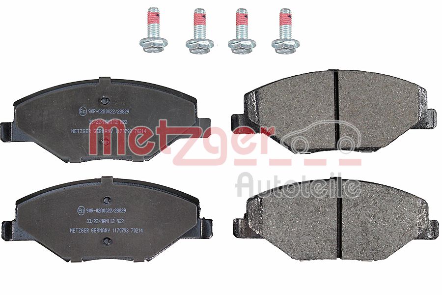METZGER 1170793 Bremsbelagsatz, Scheibenbremse