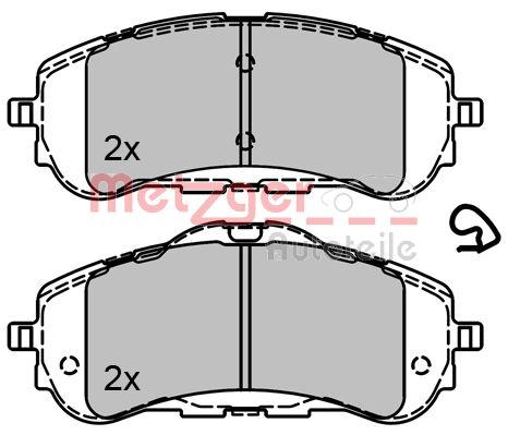 METZGER 1170795 Bremsbelagsatz, Scheibenbremse