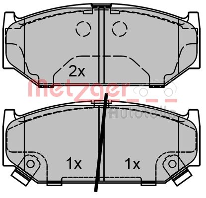 METZGER 1170813 Bremsbelagsatz, Scheibenbremse