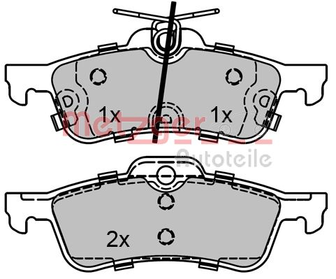 METZGER 1170815 Bremsbelagsatz, Scheibenbremse
