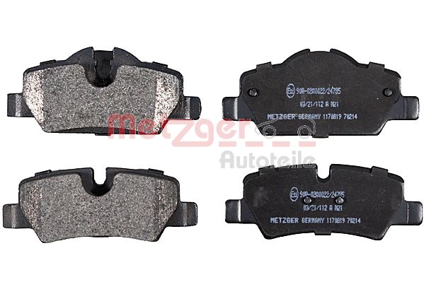 METZGER 1170819 Bremsbelagsatz, Scheibenbremse