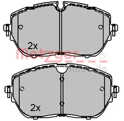 METZGER 1170821 GREENPARTS Bremsbelagsatz, Scheibenbremse